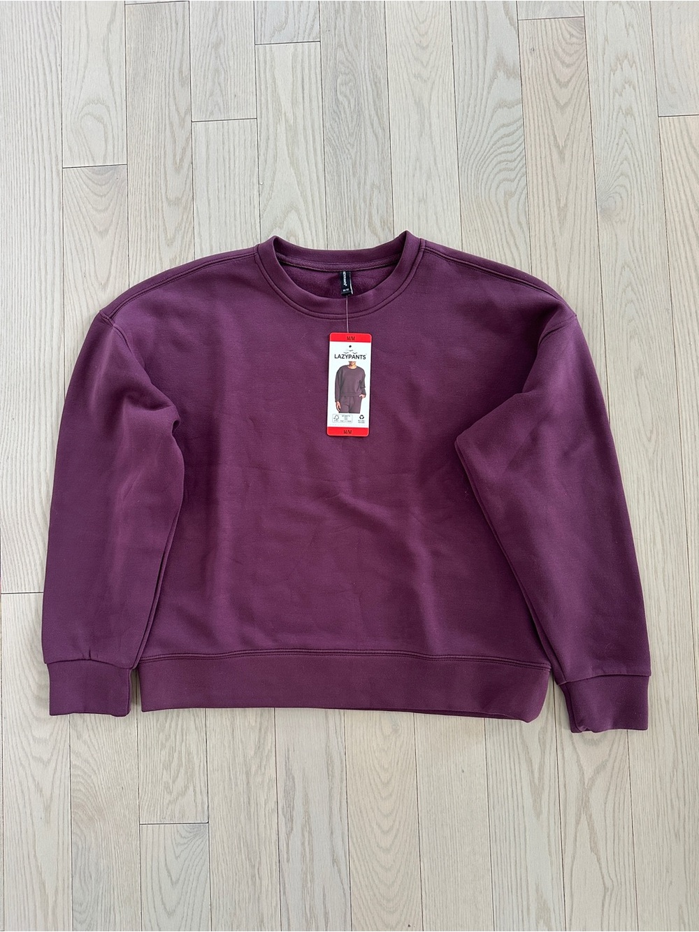 🔥🆕LAZYPANTS Women’s Medium Comfort Crewneck Sweatshirt - Burgundy
